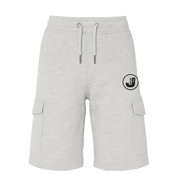 Grå cargoshorts för herr med praktiska sidofickor