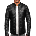Svart jacka biker modell - Skinnjacka