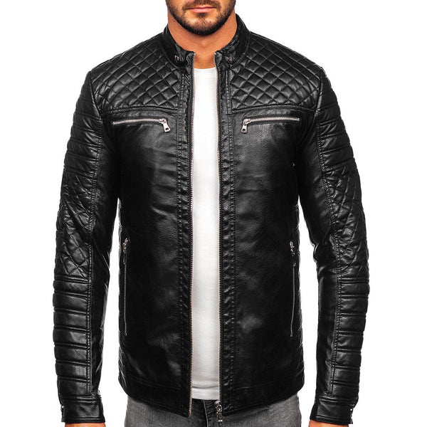 Svart jacka biker modell - Skinnjacka