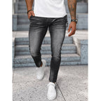 Jeans med hängsmycke - Svarta Herrjeans framifrån