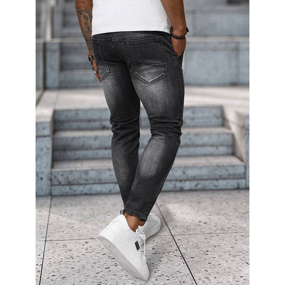 Jeans med hängsmycke - Svarta Herrjeans bakifrån