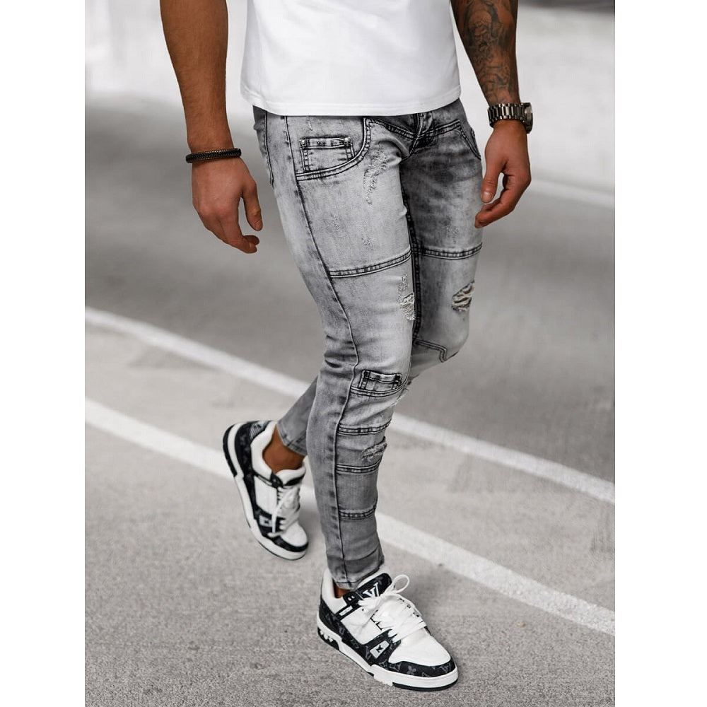 Grafitgråa Herrjeans - Dekorativa Sömmar sidan