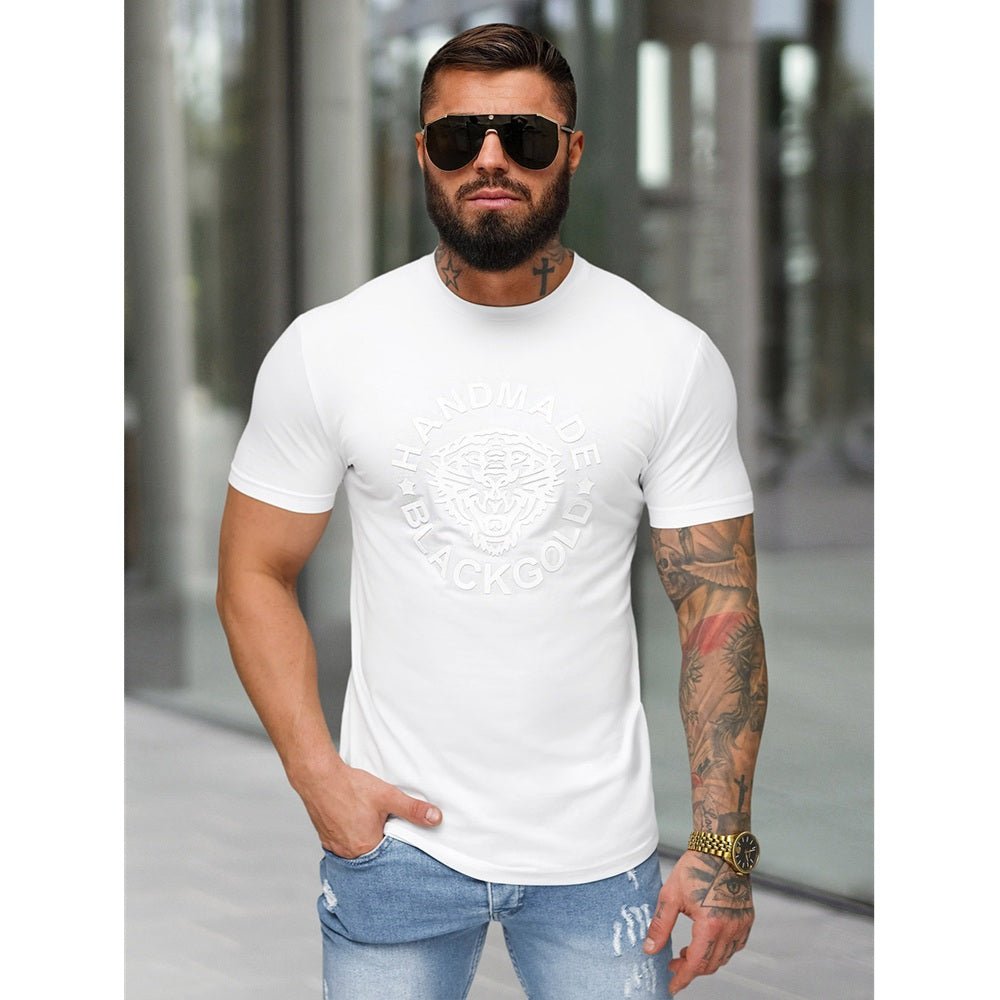 T-shirt Black Gold - Helvit Slim Fit Herr