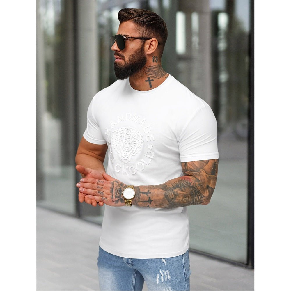 T-shirt Black Gold - Helvit Slim Fit Herr sida