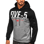Sportig gråsvart Hoodie