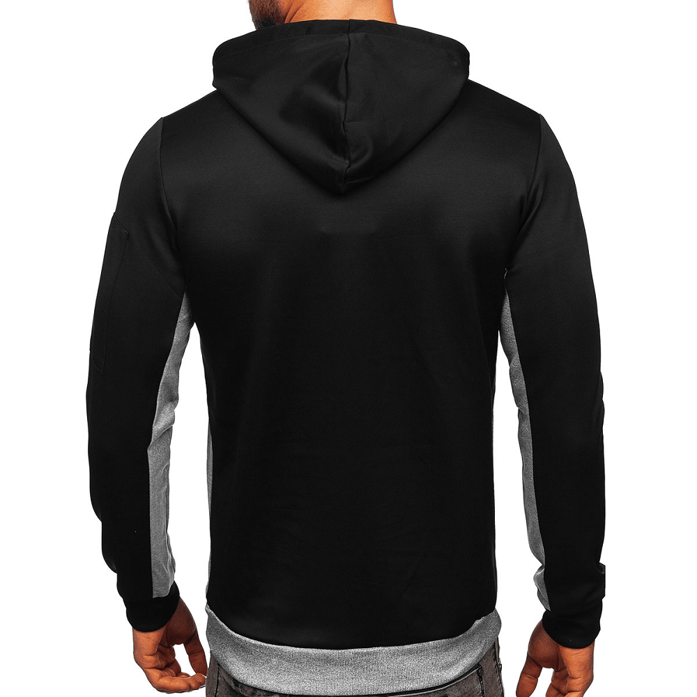 Sportig gråsvart Hoodie