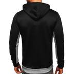 Sportig gråsvart Hoodie