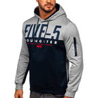 Sportig mörkblå/grå Hoodie