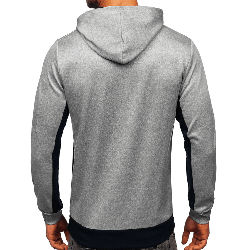 Sportig mörkblå/grå Hoodie