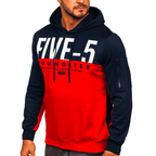 Sportig röd/mörkblå Hoodie