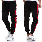 Sportiga sköna och billiga sweatpants herr - svart/röda byxor