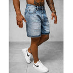 Trendslitna jeansshorts - Herrshorts Blå sidan