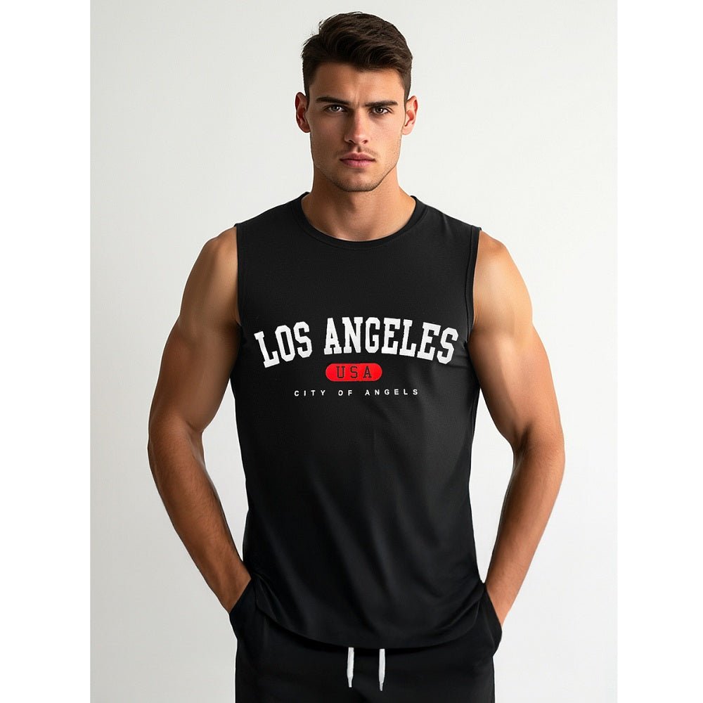 Herrlinne Svart - Los Angeles Tryck