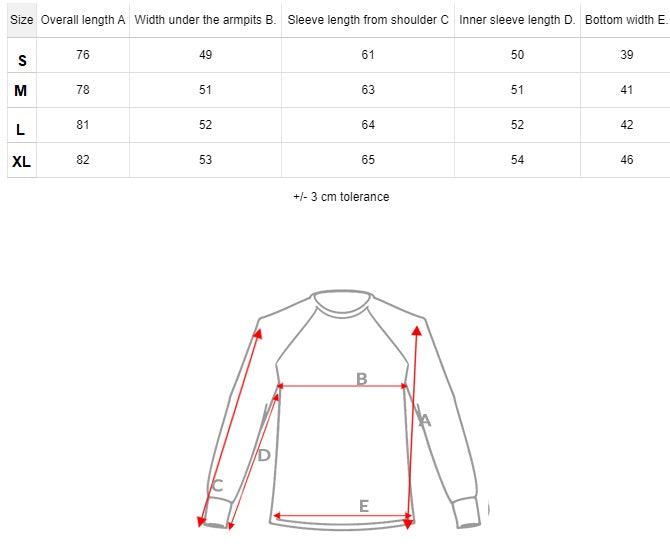 Dam hoodie - Mysig damtröja med luva storlekstabell