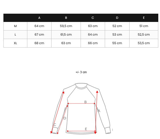storleksguide stilren hoodie herr