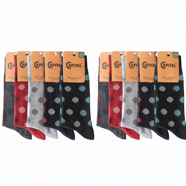 10-pack herrstrumpor mönstrade