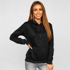 Svart Basic dam hoodie - Damtröja med luva