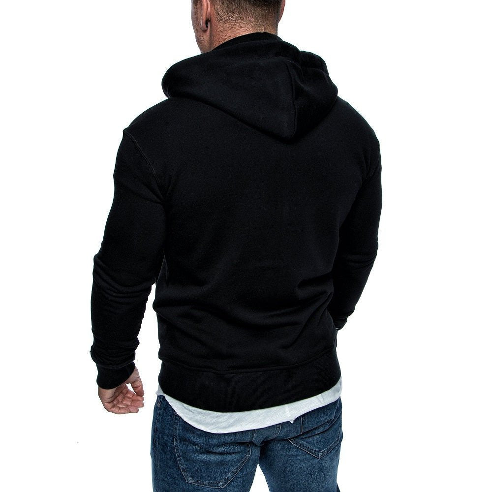 Svart herr hoodie från Amaci & Sons bakifrån