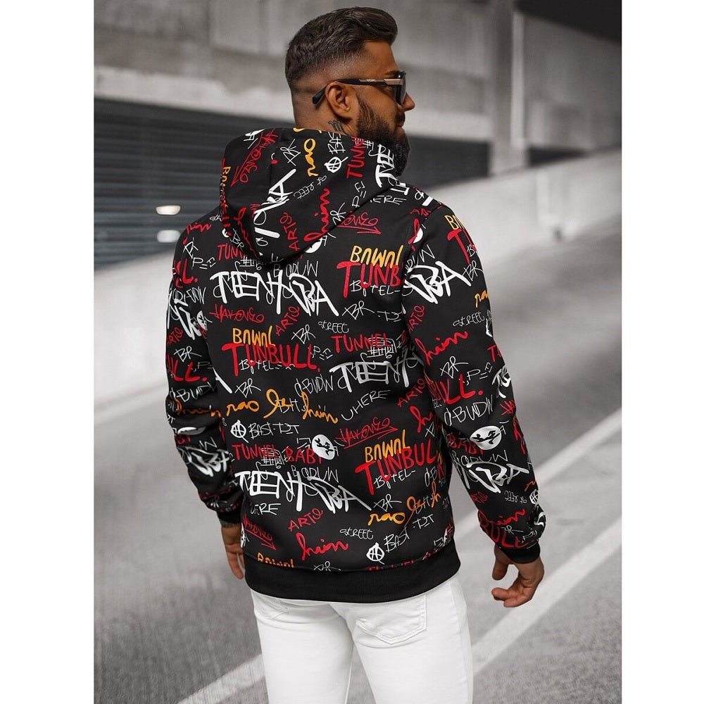 Hoodie Herr 299 kr - Graffititryck runt hela tröjan bakifrån