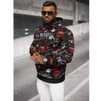 Hoodie Herr 299 kr - Graffititryck runt hela tröjan framifrån