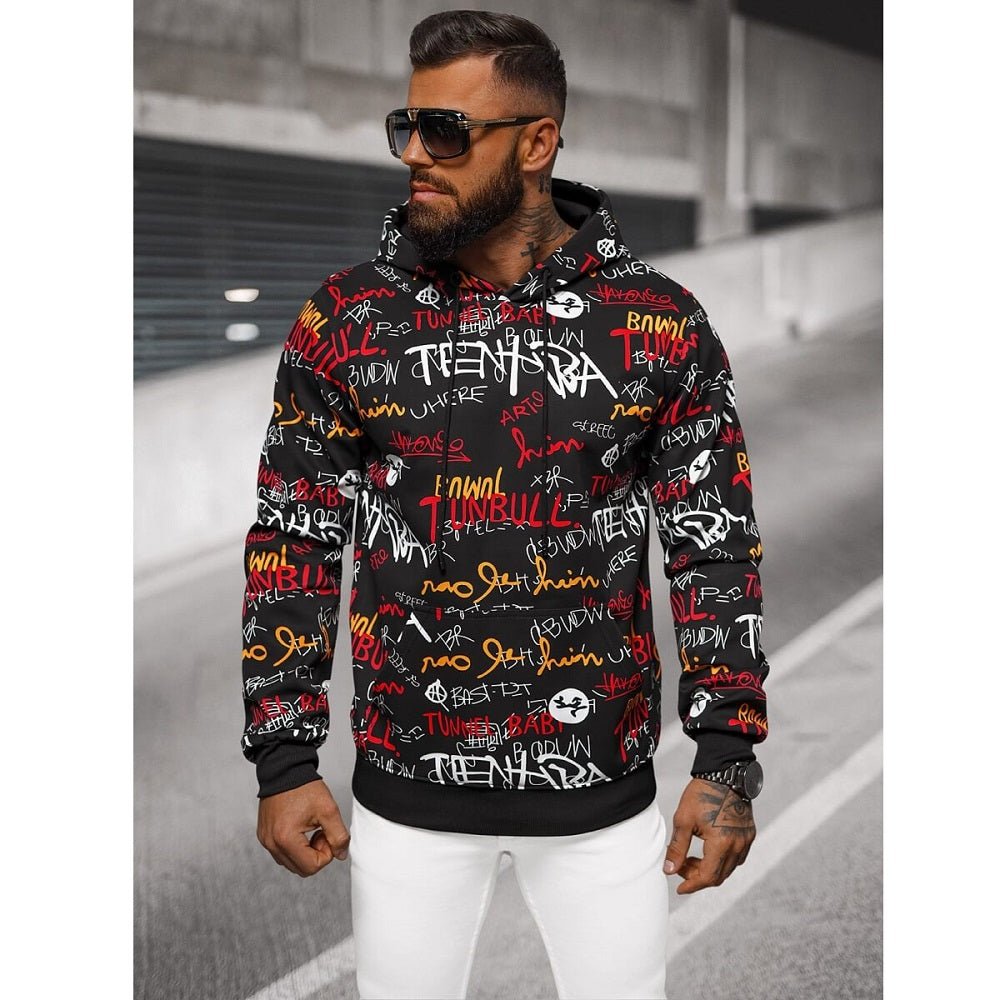 Hoodie Herr 299 kr - Graffititryck runt hela tröjan