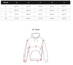Hoodie Herr - Svart huvtröja storlekstabell