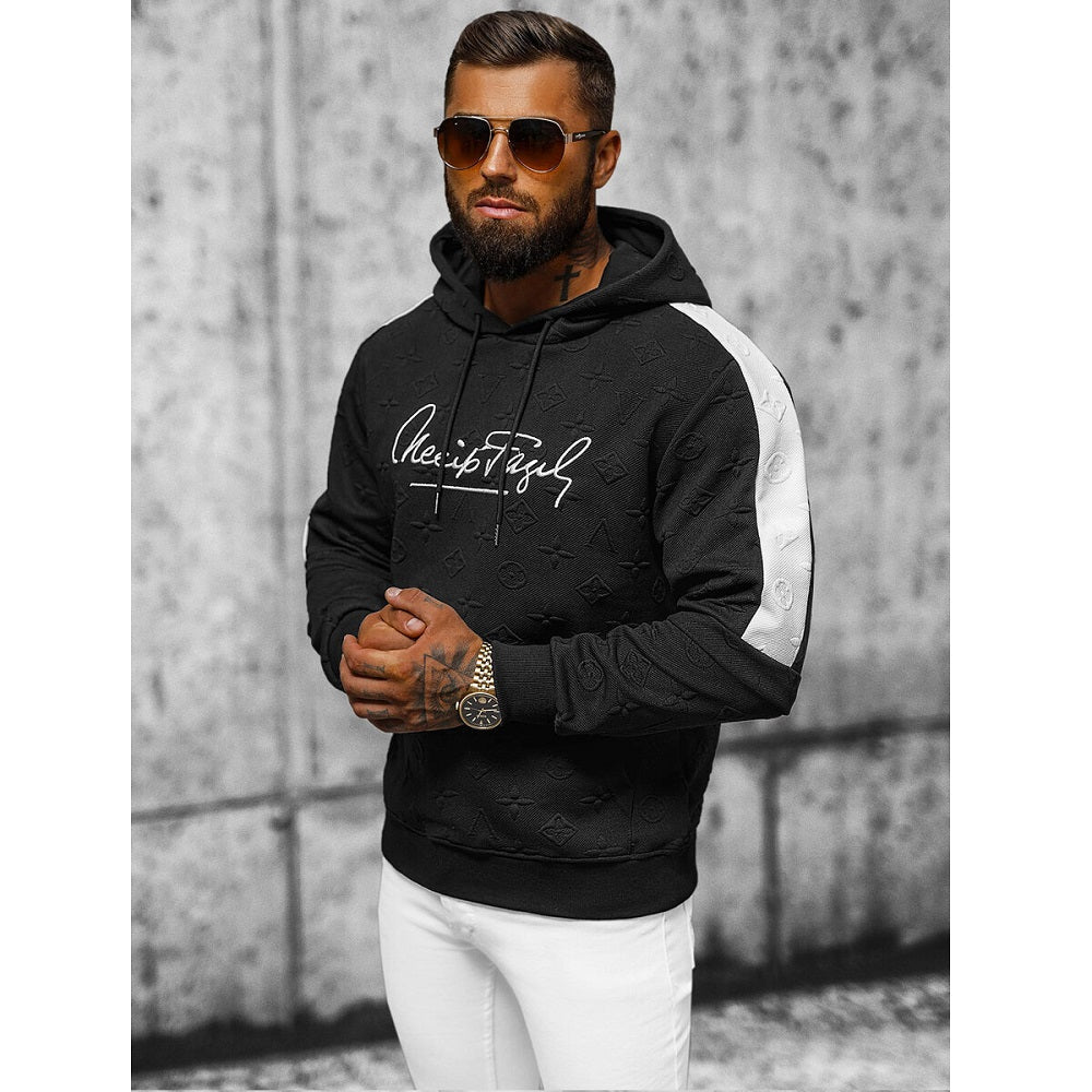 Svart hoodie - Herrluvtröja sidan