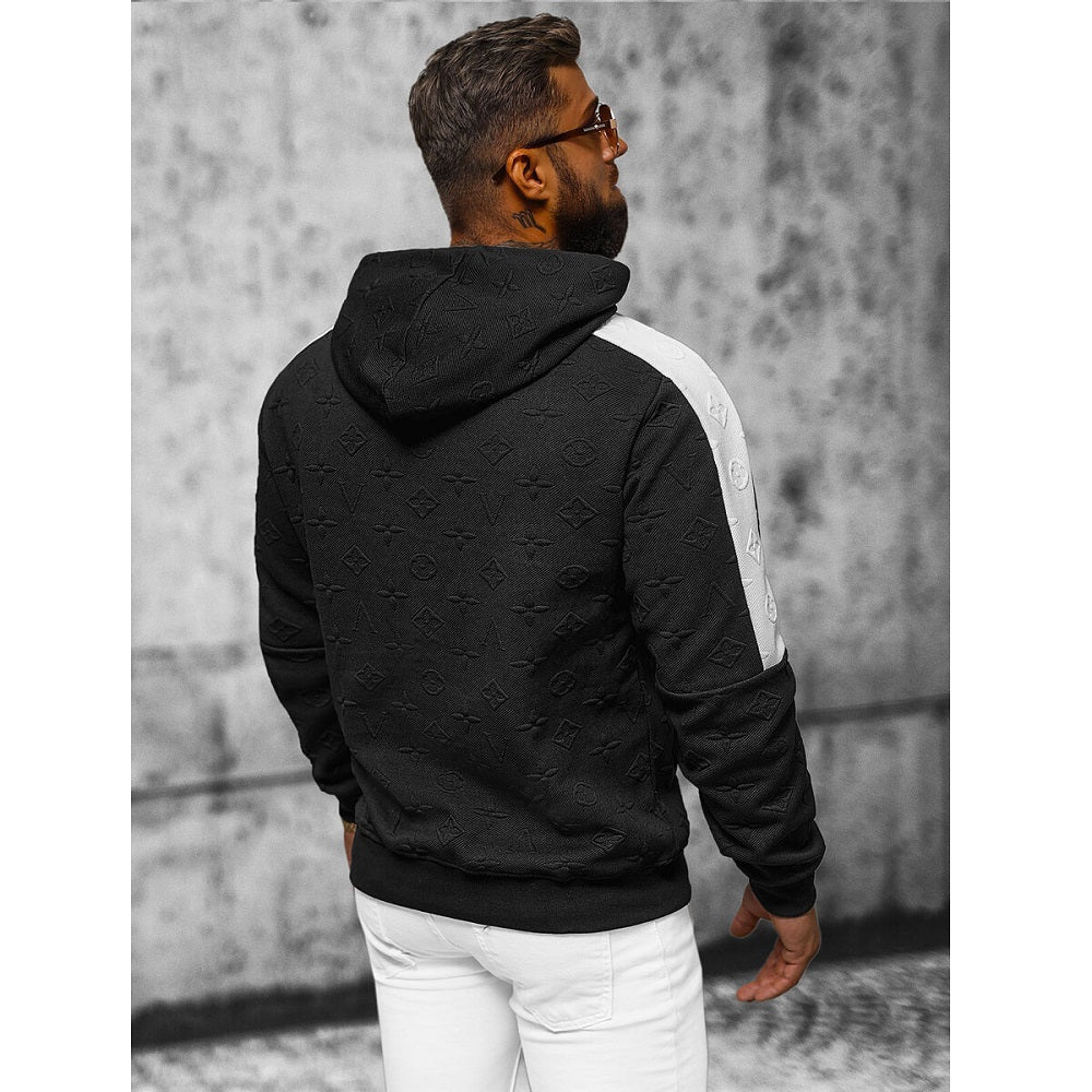 Svart hoodie - Herrluvtröja bakifrån