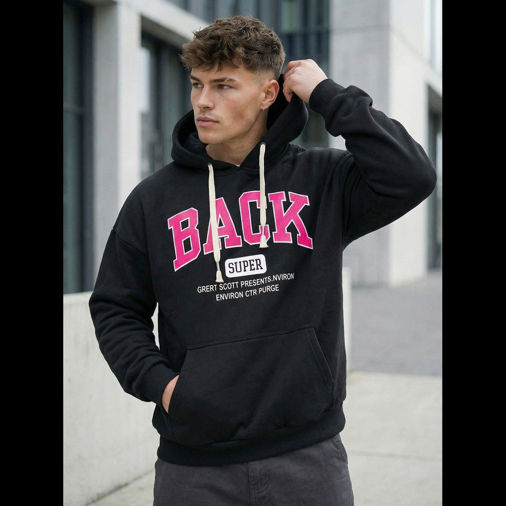 Hoodie Herr - Back super huvtröja