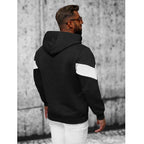 Svart stilren luvtröja - Herr hoodie bakifrån