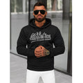Hoodie med tryck Athletics - Svart Herrtröja framifrån