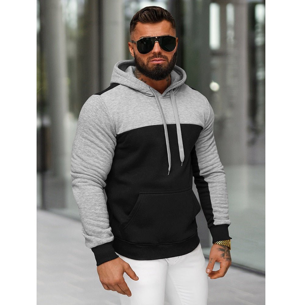 Tvåfärgad Hoodie - Svart Luvtröja sidan