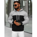 Tvåfärgad Hoodie - Svart Luvtröja