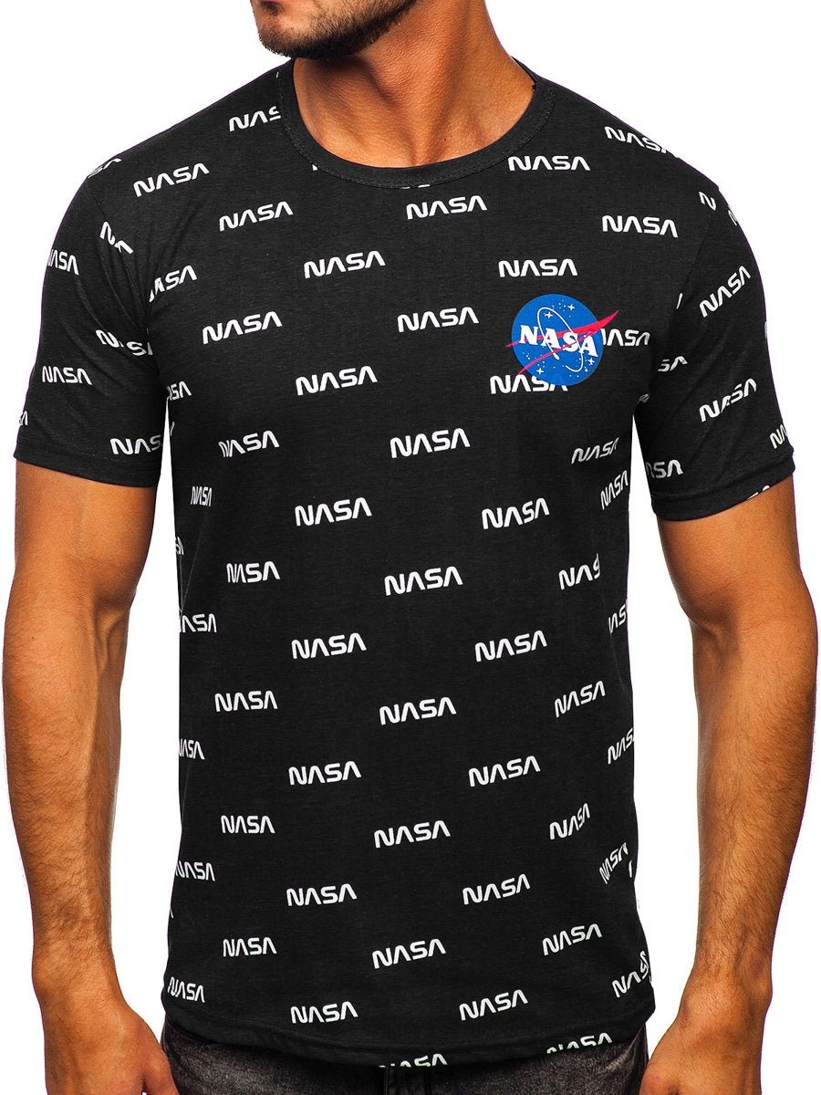 Svart NASA T-shirt - Herrtröja med tryck