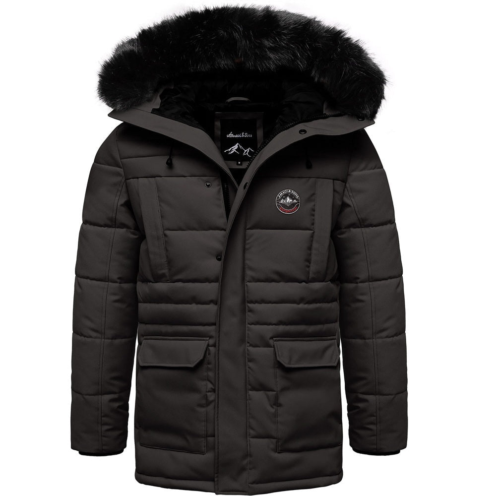 Svart parkas herr - vinterjacka