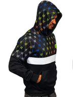 Svart printed Herr hoodie