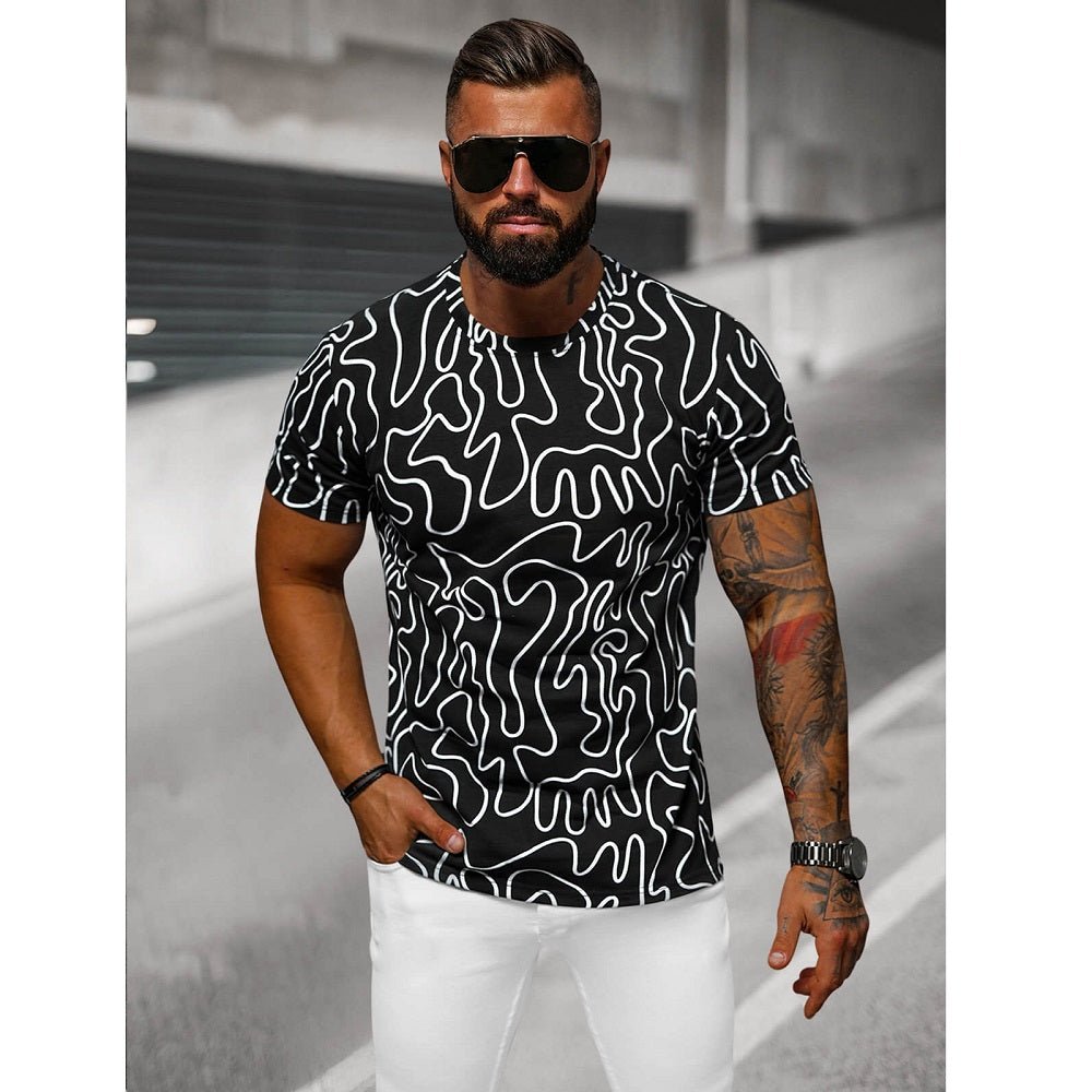 Svart printed T-shirt - Herrtröja