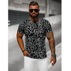 Svart printed T-shirt - Herrtröja