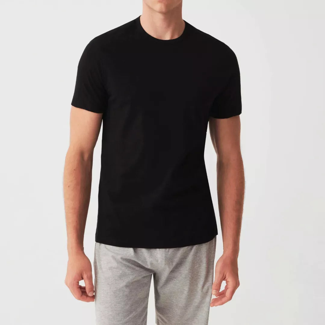 flerpack t-shirts svarta herr framifrån modell
