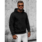 Svart hoodie - Stilren herrtröja sidan