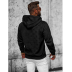 Svart hoodie - Stilren herrtröja bakifrån
