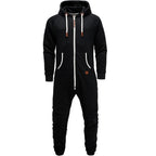 Supersköna unisex jumpsuits med luva - varm och gosig onesie svart