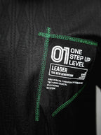 T-shirt med upphöjt mönster - Svart herr zoomad