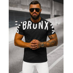 Kortärmad tröja - Svart T-shirt Bronx framifrån