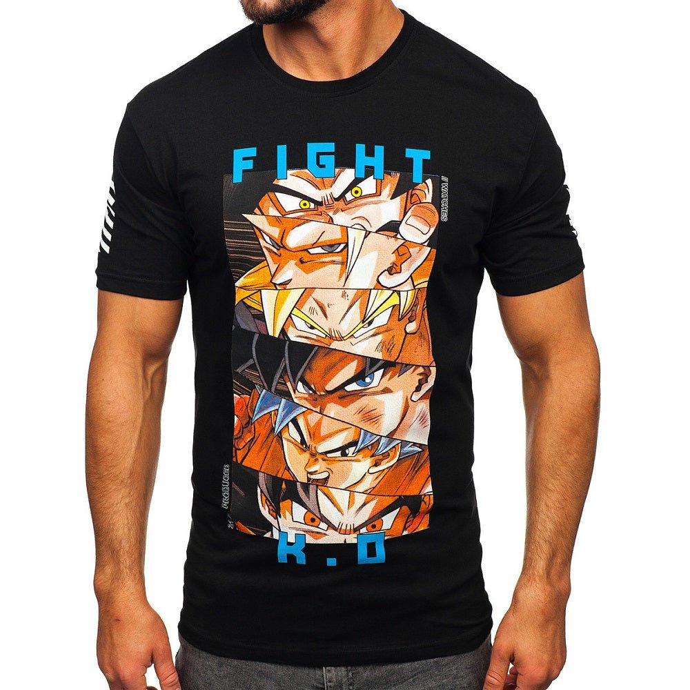 T-shirt med tryck - Svart herrtröja framifrån