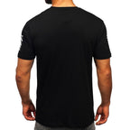 T-shirt med tryck - Svart herrtröja bakifrån