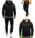 Svart träningsoverall med hoodie och joggingbyxor