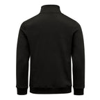 svart herrtröja från Amaci & Sons half zip bakifrån