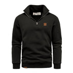 svart herrtröja från Amaci & Sons half zip