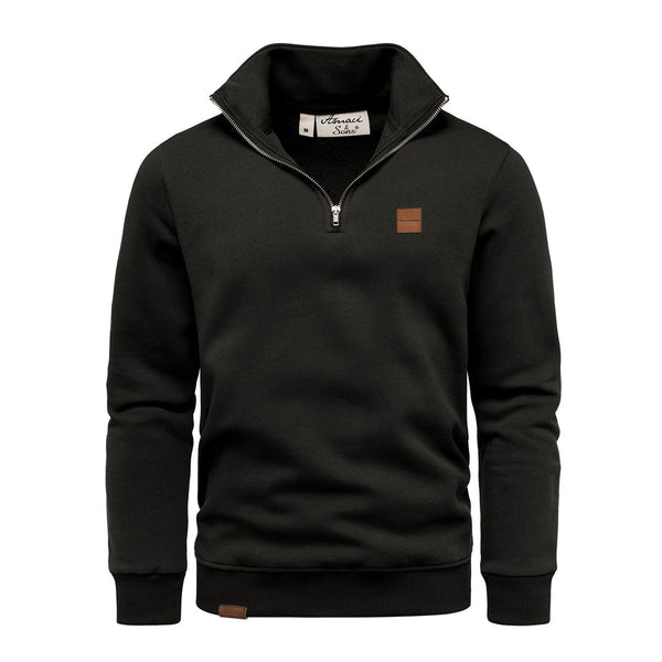 svart herrtröja från Amaci & Sons half zip